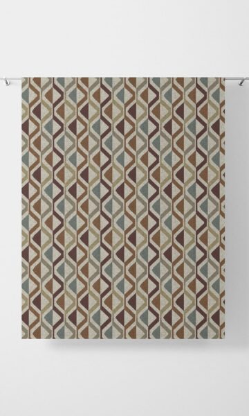 Geometric Bedroom Custom Window Curtains