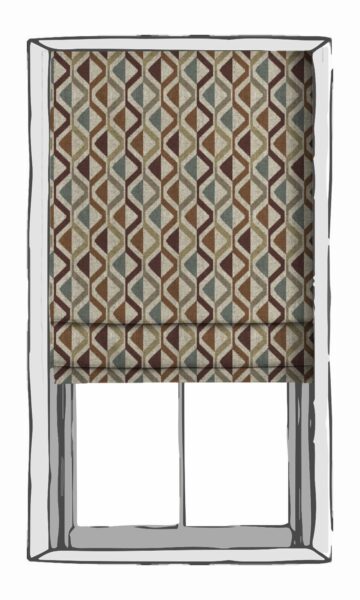 Geometric Custom Window Roman Shades