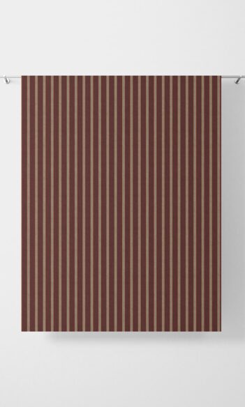 Brown Stripped Bedroom Custom Drapes
