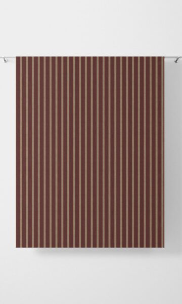 Brown Stripped Bedroom Custom Drapes