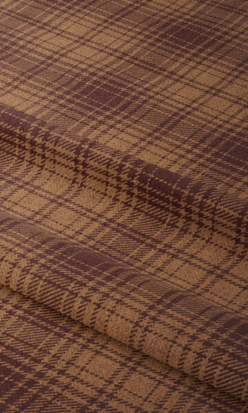 Brown Checked Window Treatments