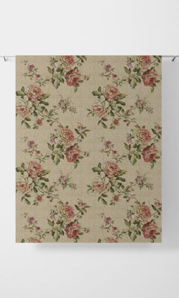 Beige Floral Custom Roman Blinds
