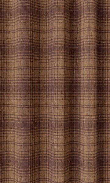 Brown Checked Custom Window Treatments