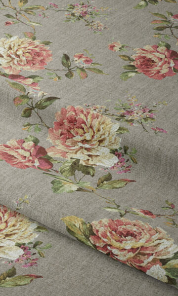 Grey Floral Bedroom Custom Curtains