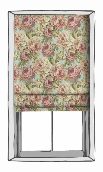 Green Floral Custom Window Blinds