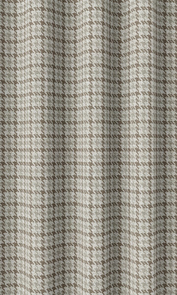 Checked Bedroom Custom Curtains