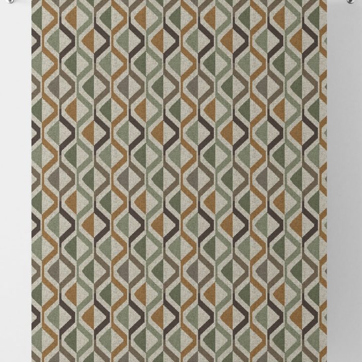 &#8216;Minute Beige&#8217; Geometric Print Blinds (Green / Orange / Gray)