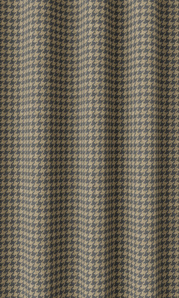 Beige Checked Bathroom Window Drapes