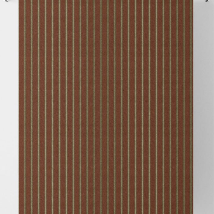 &#8216;Lei Flower&#8217; Modern Striped Custom Curtains  (Red)