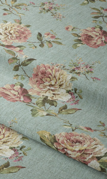 Green Floral Custom Window Blinds