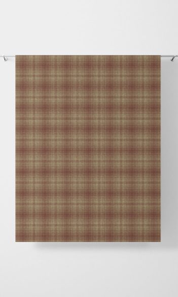 Brown Checked Custom Window Blinds