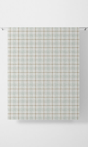 Checked Custom Drapery & Roman Blinds