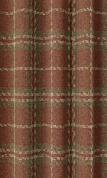 Modern Check Curtains And Roman Shades