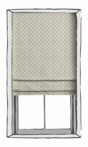 Beige And White Custom Roman Shades