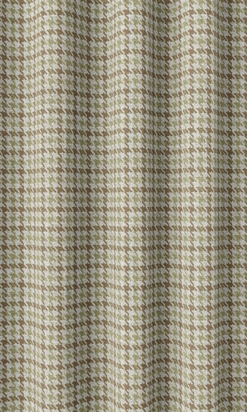 Beige Check Custom Window Curtains