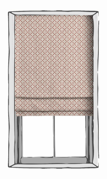 Beige And White Bathroom Window Roman Shades