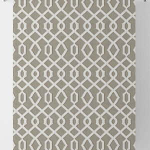Grey Geometric Custom Window Treatments