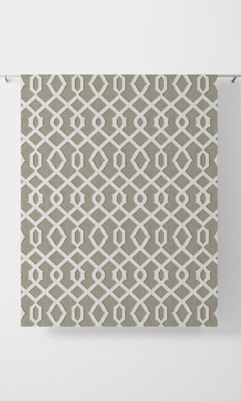Grey Geometric Custom Window Treatments
