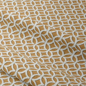 Orange Geometric Bathroom Drapes