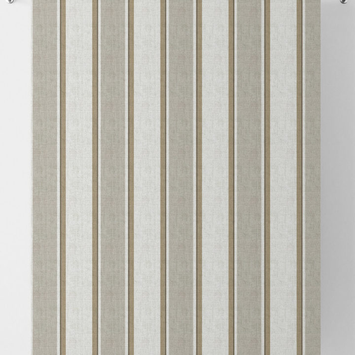&#8216;Ease Soldier&#8217; Modern Striped Curtains  (White/ Brown/ Beige)