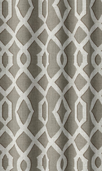 White And Beige Custom Drapery