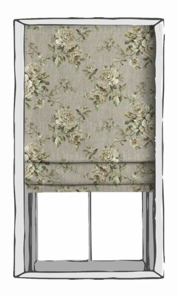 Green Floral Custom Window Blinds