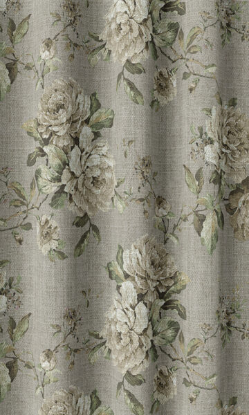 Green Floral Custom Bedroom Window Blinds
