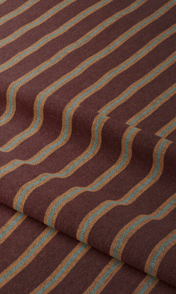 Brown Stripped Long Custom Drapes