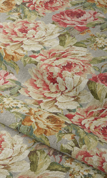 Green Floral Custom Window Curtains