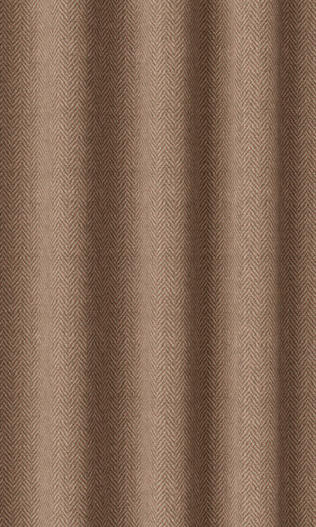 Brown Patterned Custom Drapery