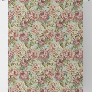 Green Floral Custom Window Roman Blinds