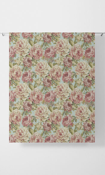 Green Floral Custom Window Roman Blinds