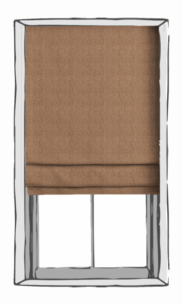 Brown Patterned Custom Window Drapery