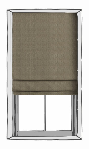 Brown Bedroom Custom Window Treatments