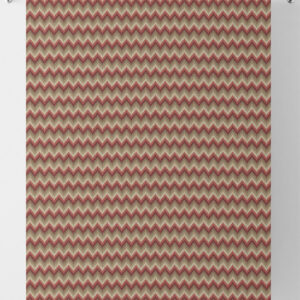 Beige And Red Ikat Custom Curtains