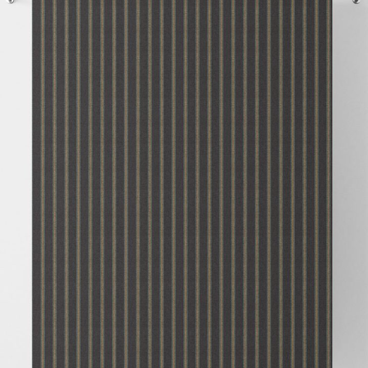&#8216;Homburg Grey&#8217; Striped Curtains  (Midnight Blue/ Chacoal Grey)