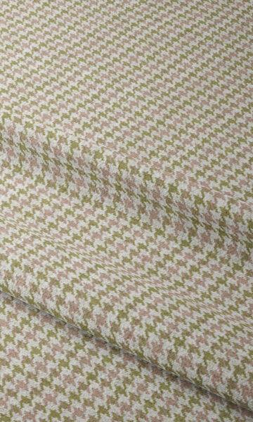 Check Beige Bedroom Custom Drapes