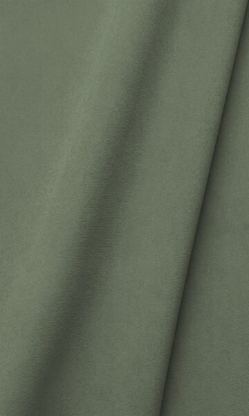 Green Velvet Custom Roman Blinds For Kitchen