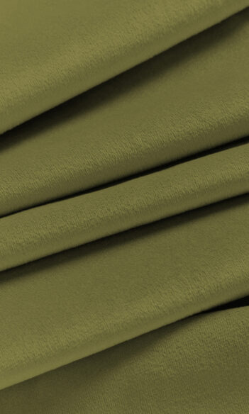 Green Velvet Custom Window Drapes
