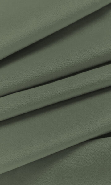 Green Velvet Custom Drapes And Roman Blinds