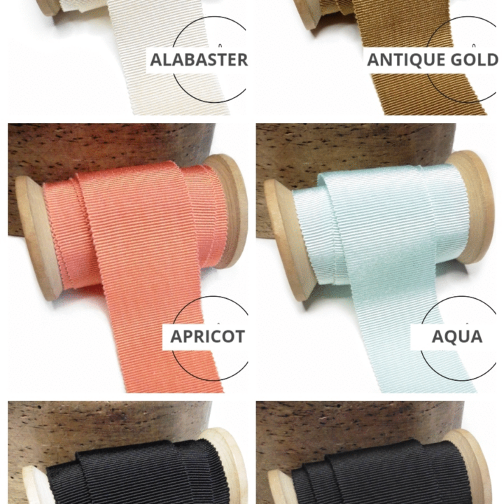 French Grosgrain Ribbon Trim for Made-to-Measure Curtains (36 Colors)