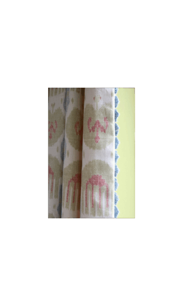 Ivory Cotton Curtains With Trims For Kids Room