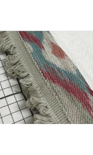 White Cotton Roman Shades With Trim