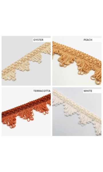 Vintage Van Dyke Fringe for Roman Shades