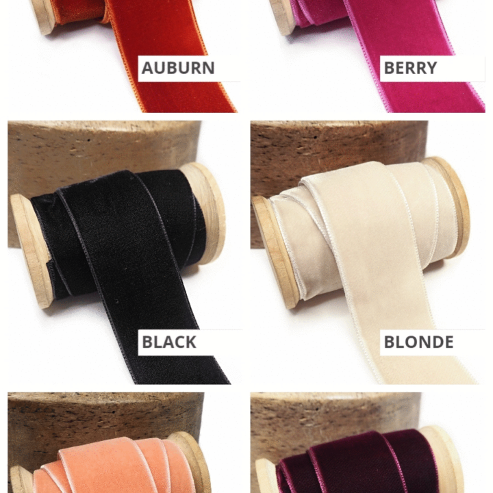 French Velvet Ribbon Trim for Curtains &#038; Drapes (40 Colors)