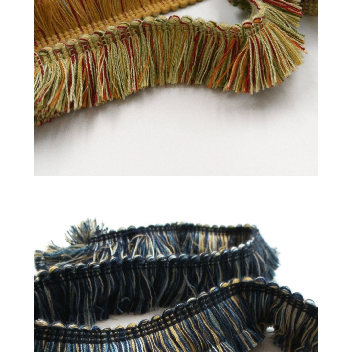 Viscose Brush Fringe Trim for Drapes &#038; Curtains (11 Colors)