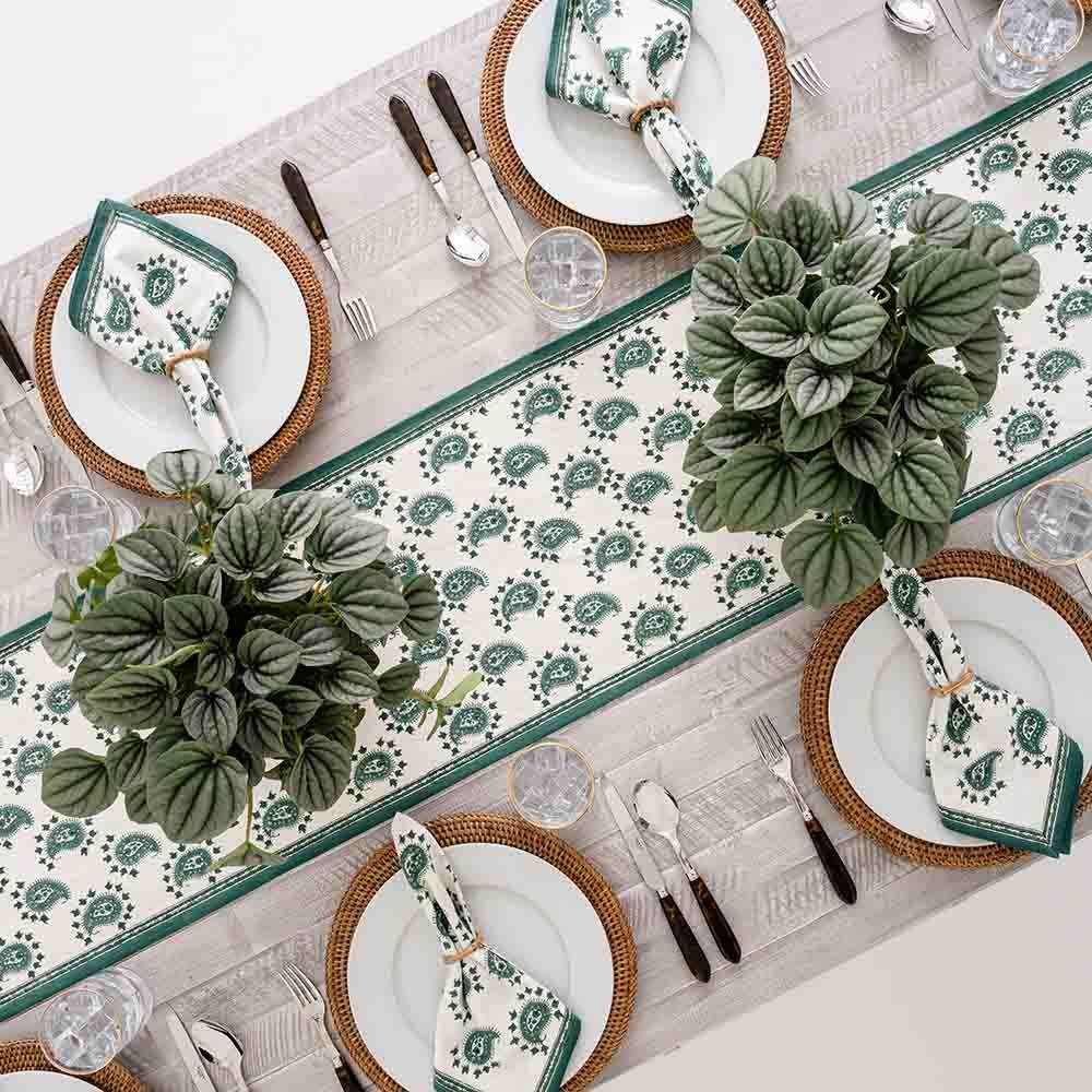 Paisley Pattern Dining Mats and Table Runner