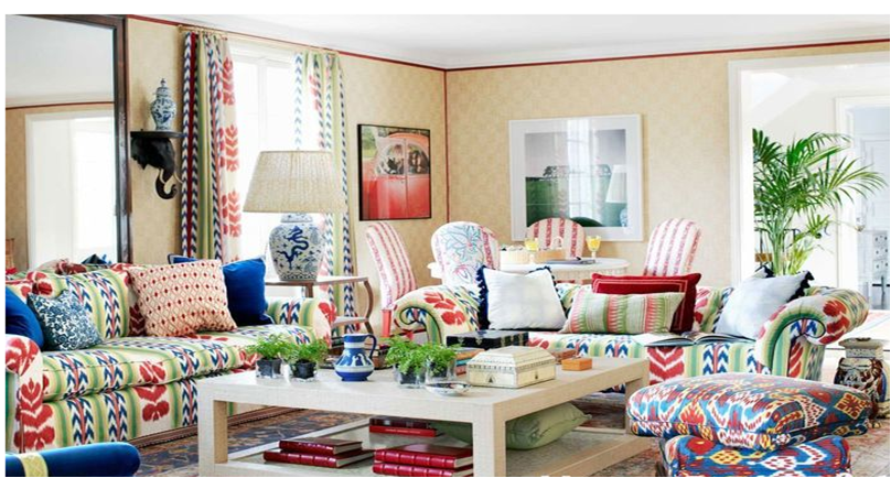 Ikat pattern in homes