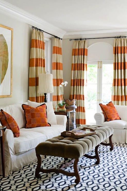 Burnt Orange Curtains I Style, Burnt Orange Patterned Curtains