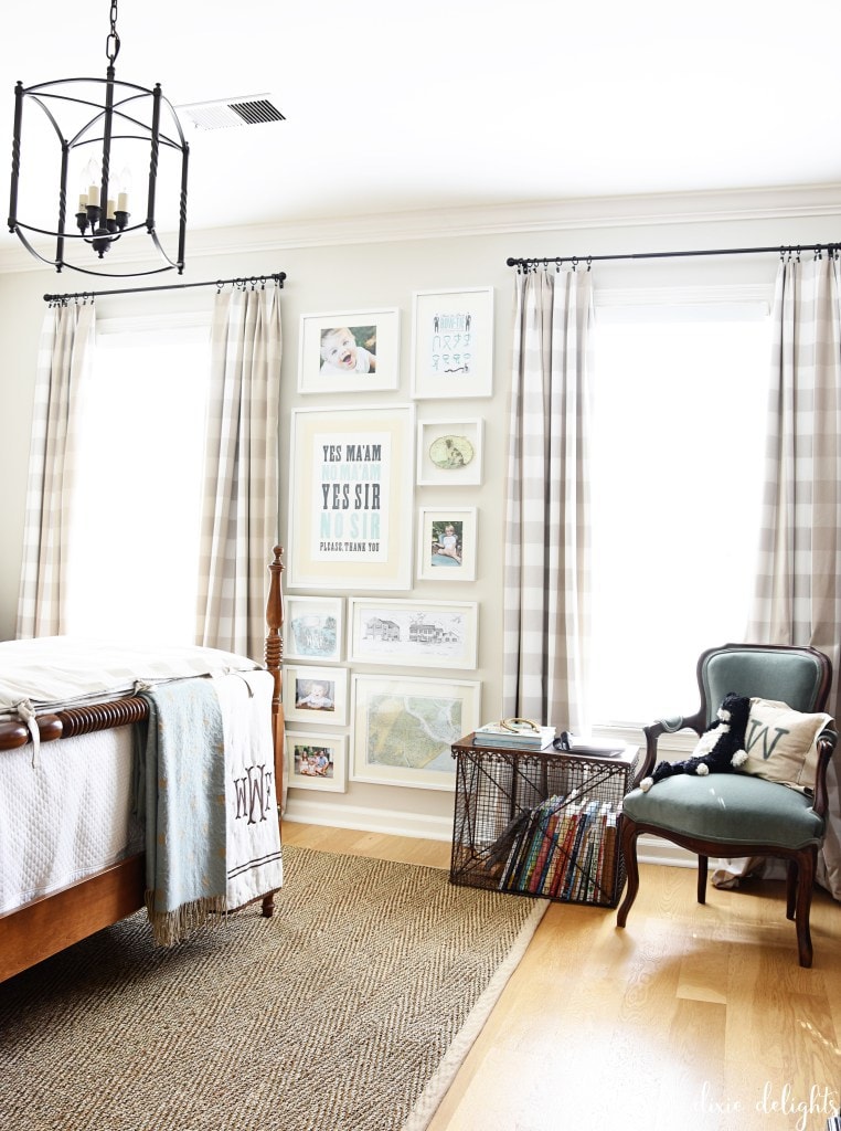 Buffalo Plaid Curtains in Bedroom